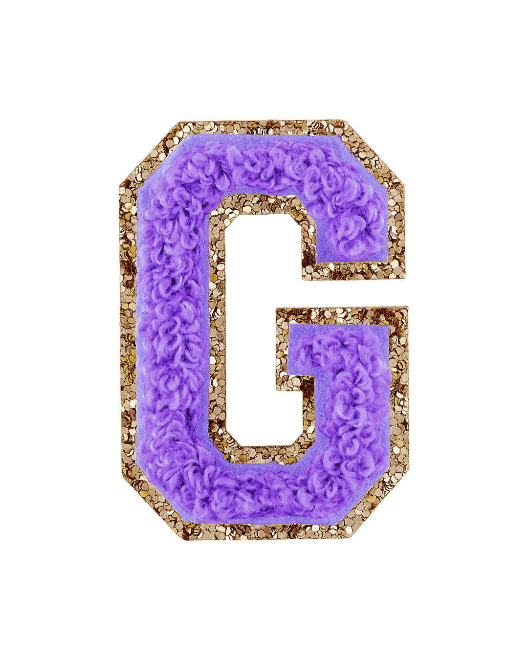 Stoney Clover Lane Lavender Purple Glitter Varsity Letter Patch