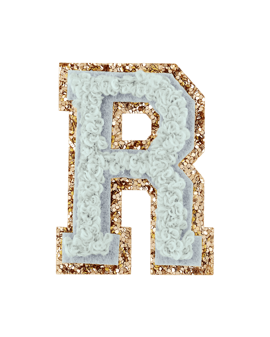 Stoney Clover Lane Storm Gray Glitter Varsity Letter Patch