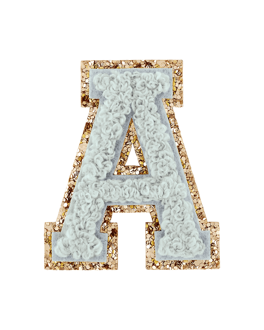 Stoney Clover Lane Storm Gray Glitter Varsity Letter Patch