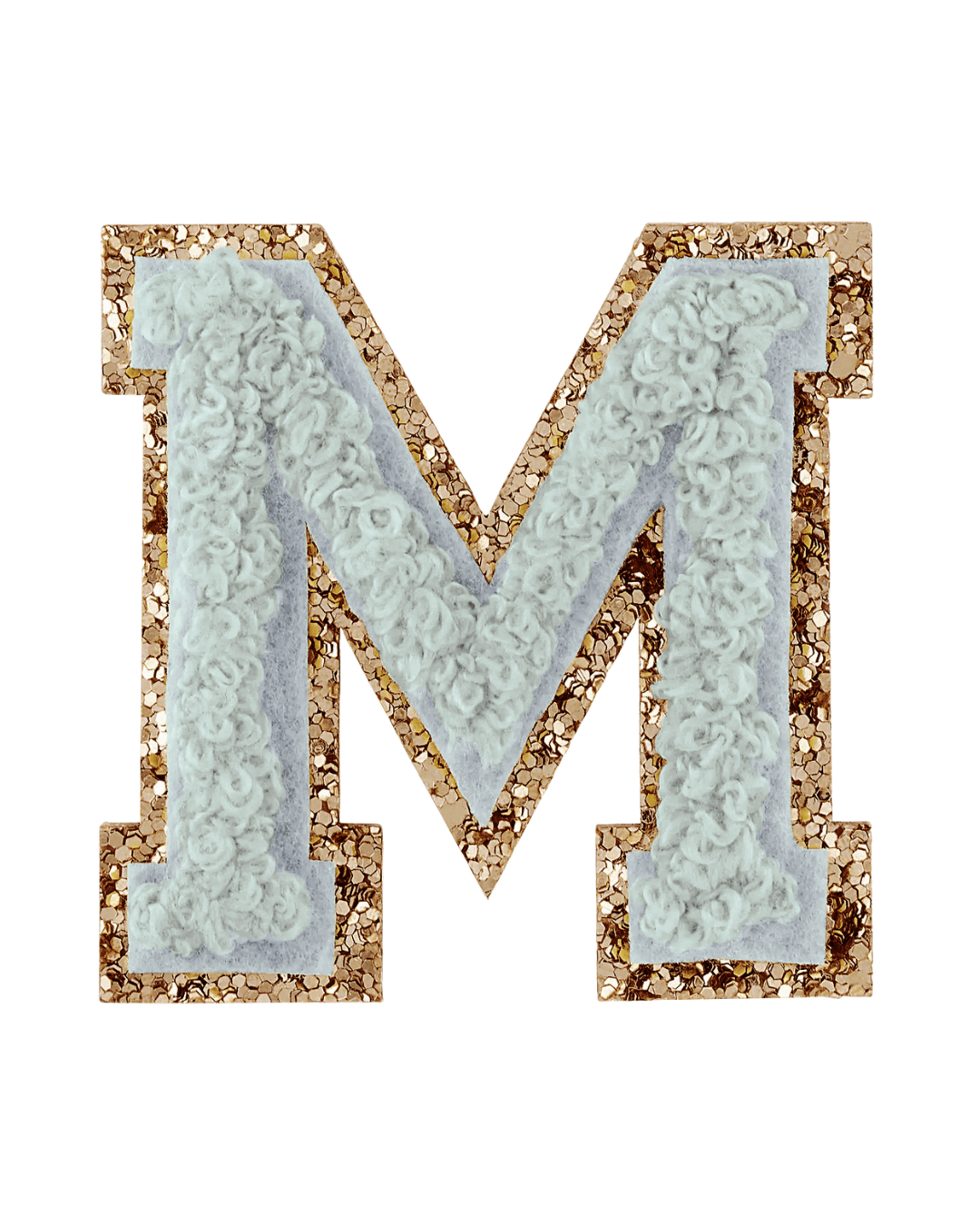 Stoney Clover Lane Storm Gray Glitter Varsity Letter Patch