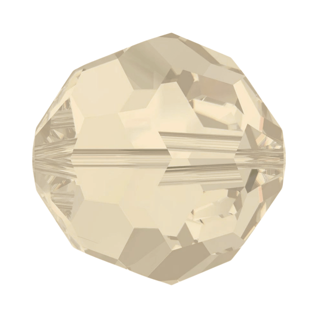 SWAROVSKI 8mm SAND OPAL 5000 Round Faceted Crystal Rhinestone Beads - 10pcs - American Deadstock