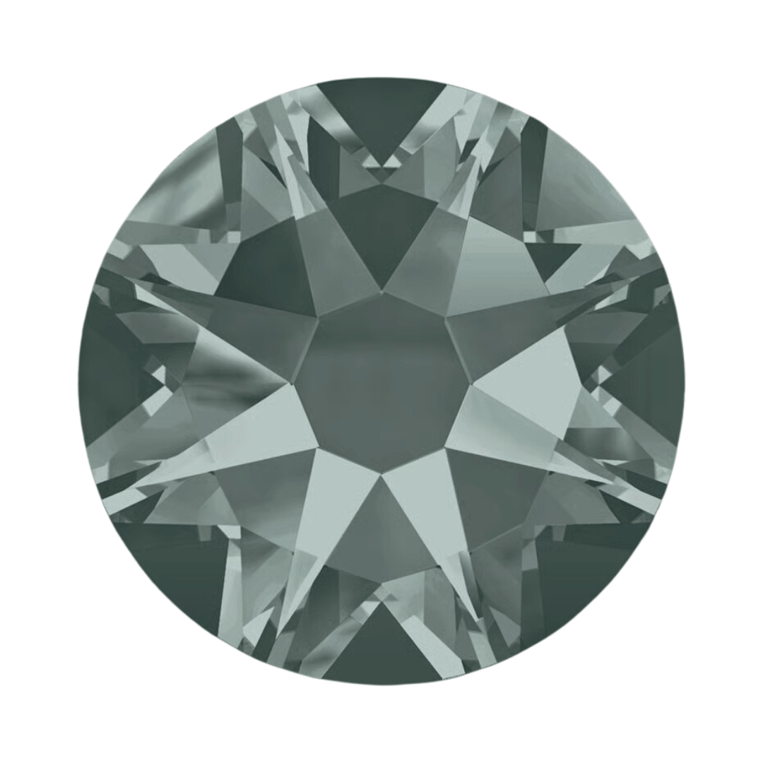 Swarovski SS12 Black Diamond 2088 Xirius Rose Flatback Crystals - 1440pc