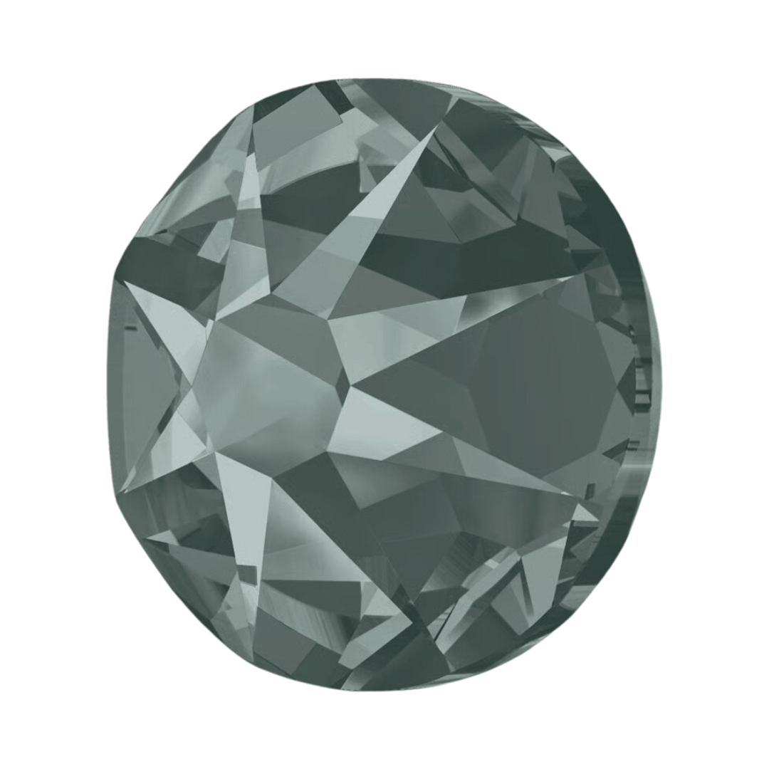 Swarovski SS12 Black Diamond 2088 Xirius Rose Flatback Crystals - 1440pc
