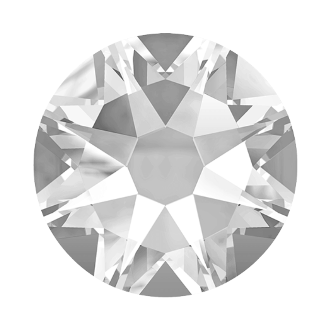 SWAROVSKI SS12 Crystal Clear 2088 Xirius Rose Flatback Foiled Crystals - 1440pcs - American Deadstock
