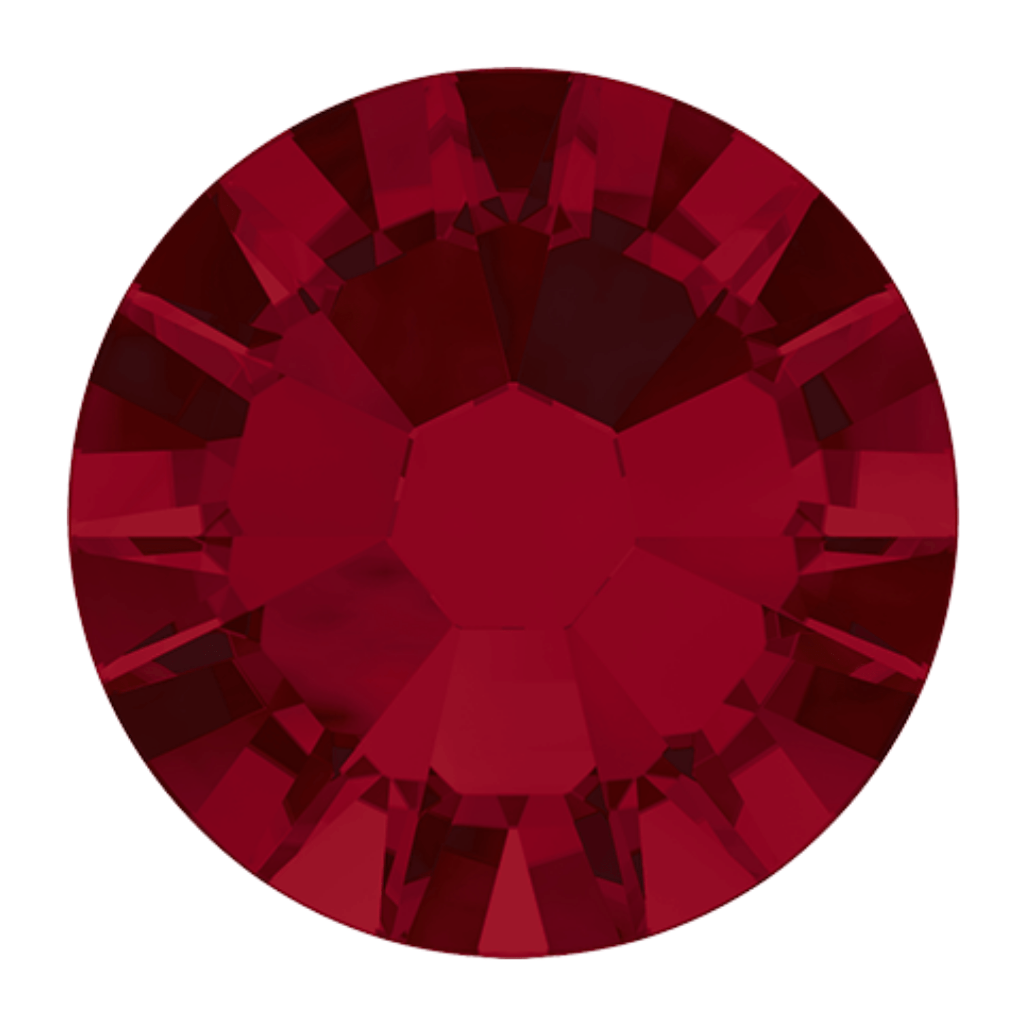 SWAROVSKI SS7 Siam Red 2058 Xirius Rose Flatback Foiled Crystals - 1440pcs - American Deadstock