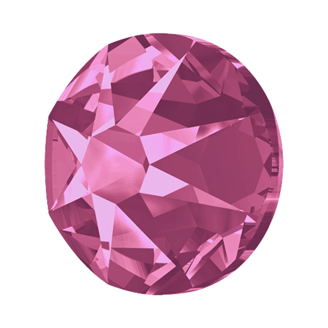 SWAROVSKI SS9 Rose Pink 2058 Xirius Rose Flatback Foiled Crystals - 1440pcs - American Deadstock