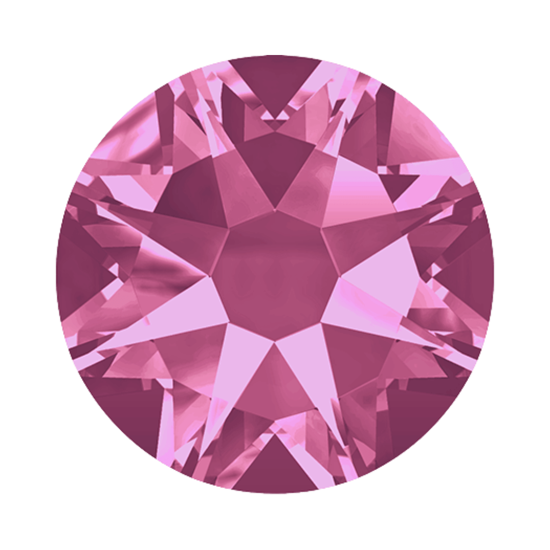 SWAROVSKI SS9 Rose Pink 2058 Xirius Rose Flatback Foiled Crystals - 1440pcs - American Deadstock
