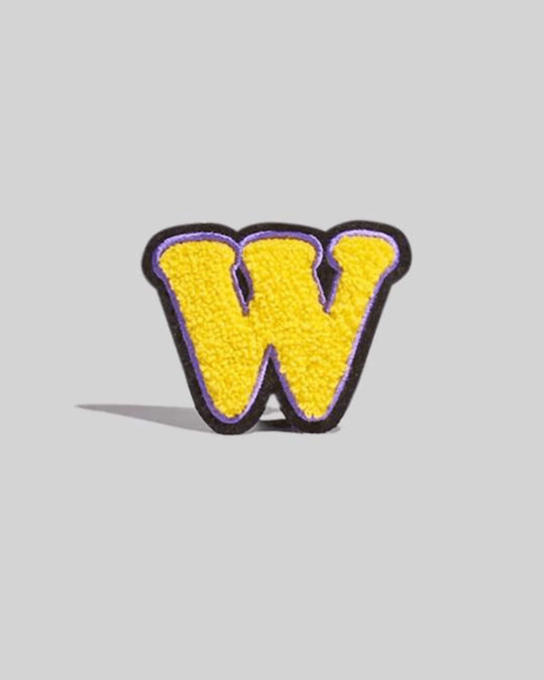 W Yellow Chenille Varsity Letter Patch - Small - American Deadstock