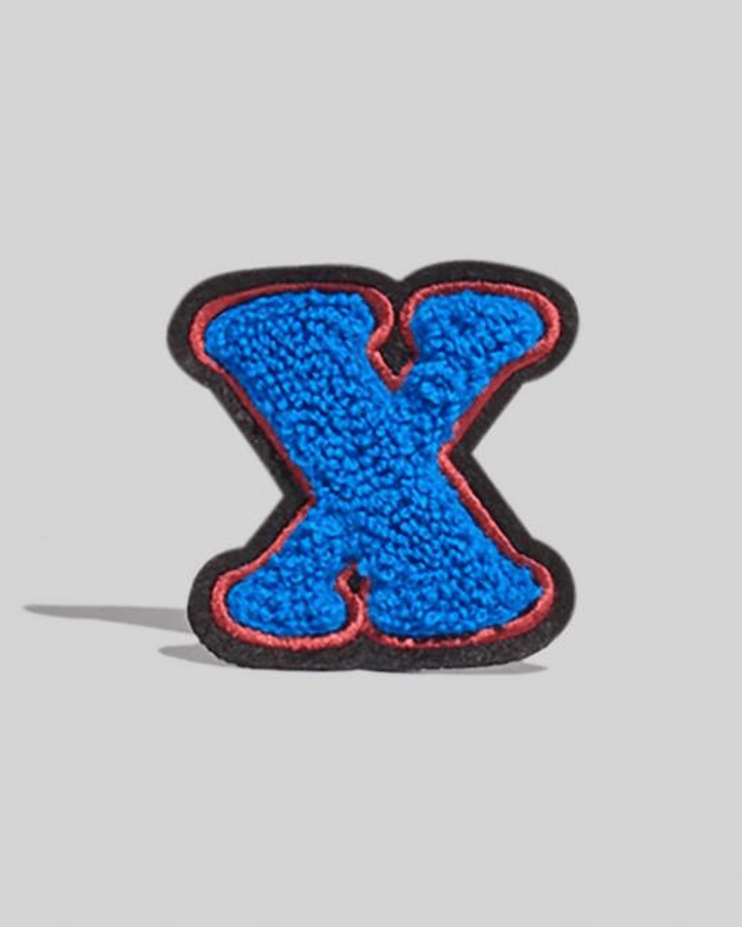 X Blue Chenille Varsity Letter Patch - Large - American Deadstock